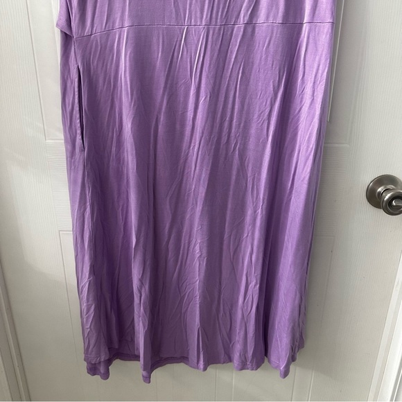 Lavender Nursing Maternity Dress XL – Pockets Breastfeeding Access Soft Stretch - Picture 8 of 9